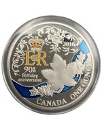 2016 Canadian Silver 1 Oz Queens 90th Bday