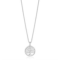 Sterling Silver Spiral Motif Tree Of Life Necklace