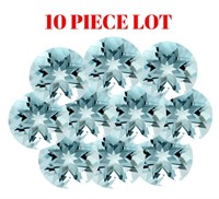 Genuine 2mm Round Faceted Aquamarine (10pc)