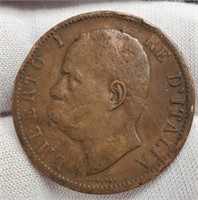 1894 Italian Ten Centesimi Coin