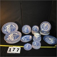 “Blue Willow” dining China.