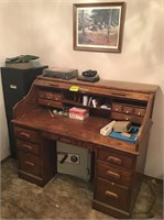 Wood Winners Only Roll Top Desk & Contents
