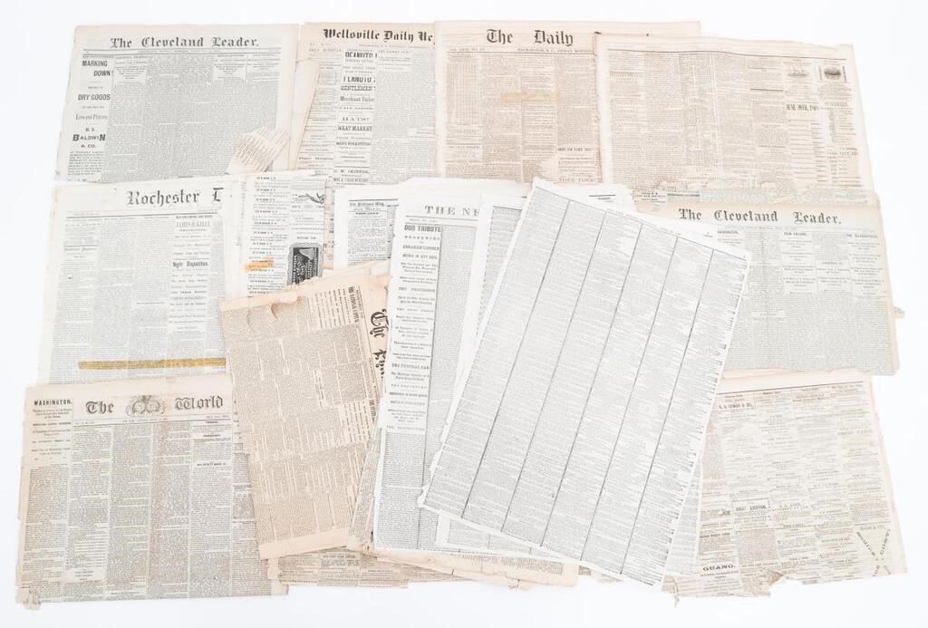 1860's - 1870's US NEWSPAPERS