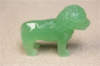 Chinese Green Glass Lion