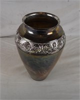 Silver Plated Vase Rose Boarder