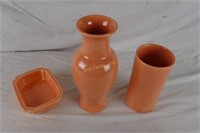 Royal Hagger Pottery 3p Set Vase Soap Holder