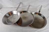 Stainless Cookware Skillets Griddles Copper Lot