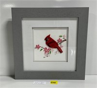Gorgeous Cardinal Quilling Framed Artwork