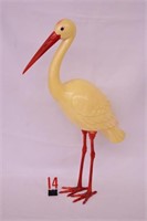 Plastic stork 24" tall marked Japan