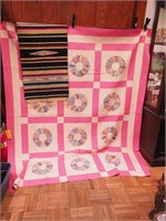 Handstitched Dresden Plate quilt (some age