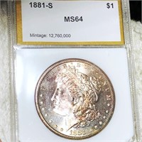 1881-S Morgan Silver Dollar PCI - MS64