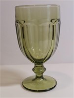 Libbey Avocado Green Gibraltar Water Goblet