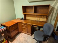 Sklar Peppler 4 Pc Oak Desk w Chair
