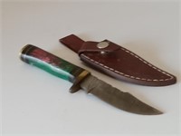 Damascus Knife With Sheath