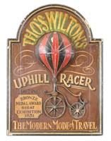 Tho's Wilton's Uphill Racer Bicycle Plaque