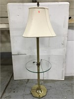 Stiffel glass and metal floor lamp