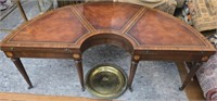 Vintage Mahogany leather top folding coffee table