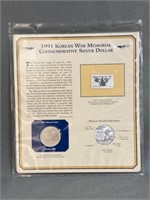 1991 Korean War Silver Dollar