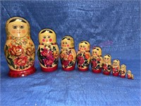 Hand painted USSR large nesting dolls #1