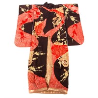 Chinese fabric and gold thread robe