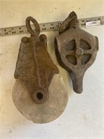 Lot of Antique Pulleys