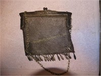 Vintage German silver mesh purse 6 1/2"x 6"