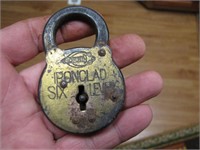 ANTIQUE CORBIN IRONCLAD SIX LEVER PADLOCK