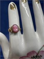 Gold fill art deco cameo ring missing one piece
