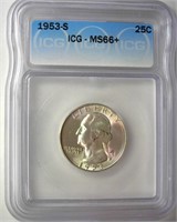 1953-S Quarter ICG MS66+ LISTS $110
