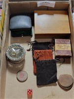 FLAT OF MISCELLANEOUS JEWELRY BOXES & ITEMS