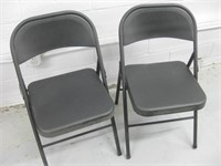 2 Cosco Black Metal Folding Chairs