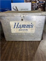 Vintage Hamms Beer Advertising Metal Cooler