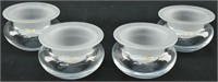 4 Kosta Boda Chiller Bowls with Frosted Glass Tops