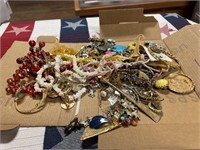 a lot of vintage jewelry