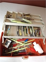 Tackle Box full of Lures, Squid Jigs and Weights