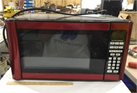 Hamilton Beach red microwave