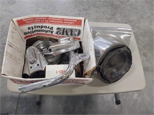 assortment of motorcycle parts