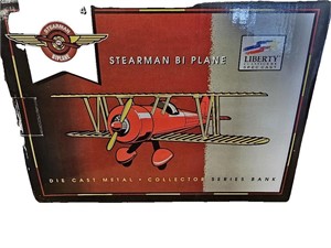 1934 Stearman BI Plane Die-Cast Bank