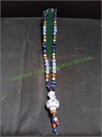 26" Blue & White Chinese Porcelain Necklace