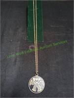 24" Necklace w/ Colombian Aztec Lucky Charm