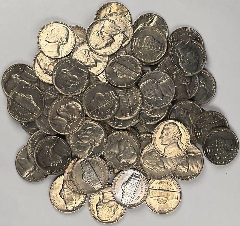 Lot of 70: 1964 Proof Jefferson Nickels