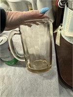 LIGHT AMBER GLASS PITCHER