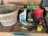 Misc garage chemicals and filters
