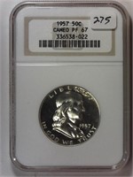 1957 NGC Proof Cameo Franklin Half Dollar