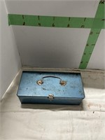 small metal box  10" x 4" x 3"
