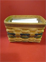 Longaberger recipe basket with cards