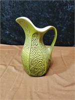 McCoy 9 inch pitcher green floral deaign