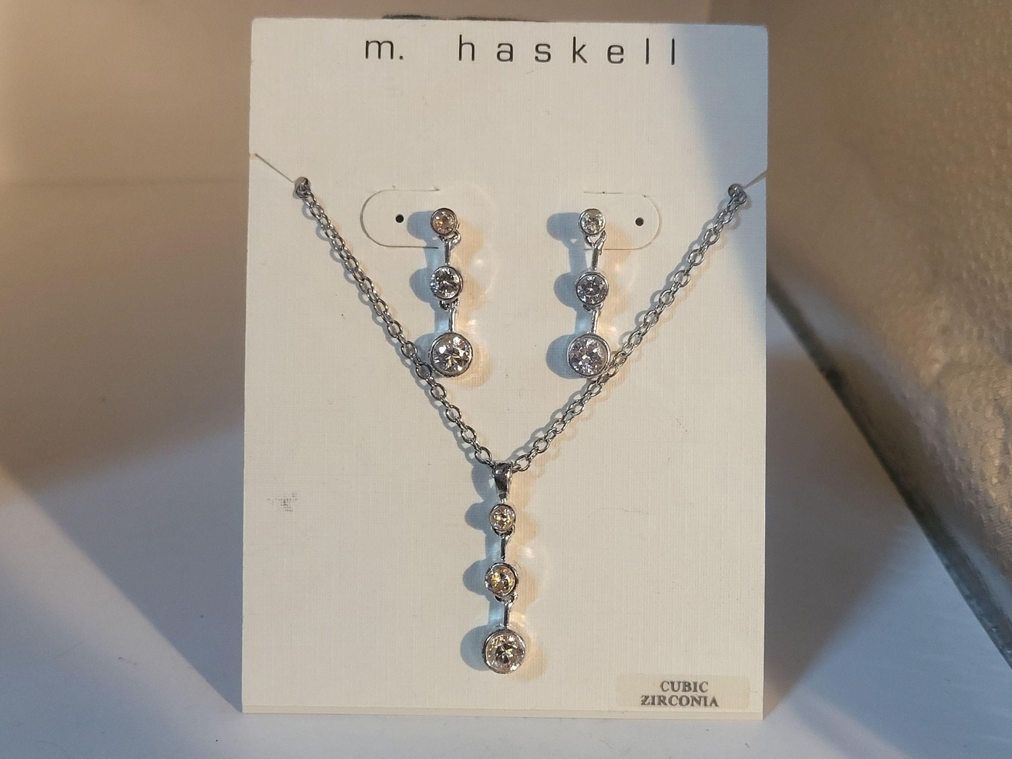 CZ necklace/earring set
