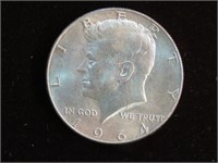 1964 P KENNDEY HALF DOLLAR 90% AU
