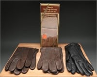 Vtg NOS Men's Leather Driving Gloves + (4)